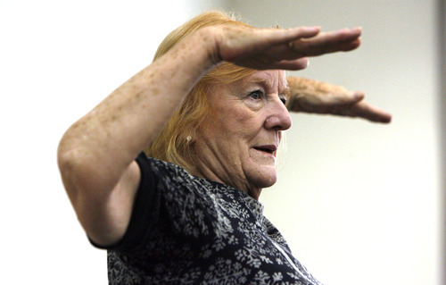 Francisco Kjolseth  |  The Salt Lake Tribune
Margaret Crowell teaches her weekly P.A.C.E. (People with Arthritis can Exercise) class at the Mt. Olympus Senior Center at 1635 E. Murray-Holladay Road on a recent Thursday afternoon.