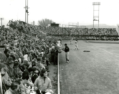 Tribune file photo

A player signs autographs for fans at Derks Field is seen in this undated photo.