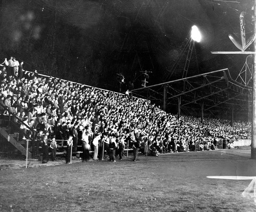 Tribune file photo

Fans fill the stands at Community Ball Park in 1939. The park was later rebuilt as Derks Field. It is now the site of Spring Mobile Ballpark.