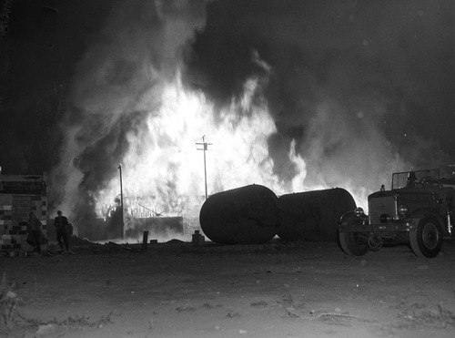 Tribune file photo

Community Ball Park burns to the ground on Sept. 25, 1946.