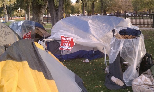 Erin Alberty | The Salt Lake Tribune
Tents at Occupy SLC.