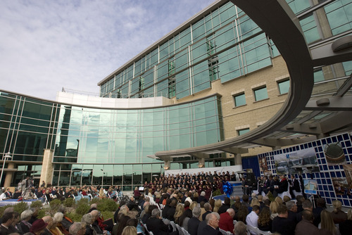 Al Hartmann  |  The Salt Lake Tribune
Guest sattend the dedication of the Huntsman Cancer Institute Hospital expansion on Friday October 28.