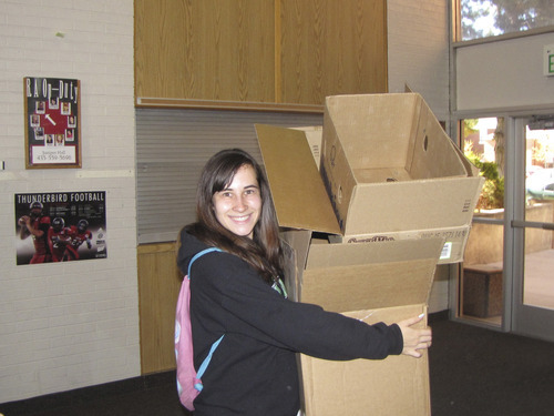 Mark Havnes | The Salt Lake Tribune
Erin Pollock, a freshman at Southern Utah University, gathers boxes on Monday at the Juniper Hall dormitory. She and the dorms other residents were told Sunday residents that they had a week to move out because of problems with the building's heating system.
Oct. 21, 2011