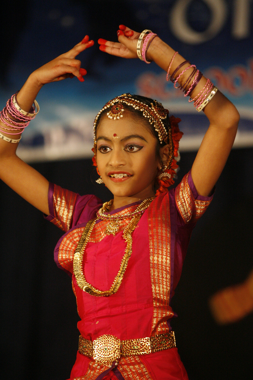 Rick Egan  | The Salt Lake Tribune 

Manya Nair dances during the Divya School of Dance's first annual recital, at the Sri Sri Radha Krishna Temple in Salt Lake City, Saturday, Oct. 29, 2011.