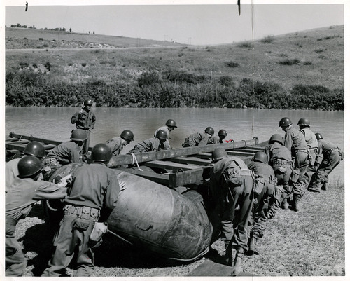 Tribune file photo

The 1334th Combat Engineer Battalion trains at Camp Williams in 1951.