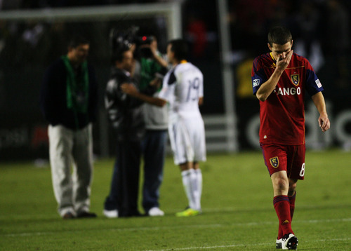 Kim Raff |  The Salt Lake Tribune
Real Salt Lake player Will Johnson walks off the field after losing to the  LA Galaxy during the Western Conference Championship at The Home Depot Center in Carson, CA on Sunday, November 6, 2011.