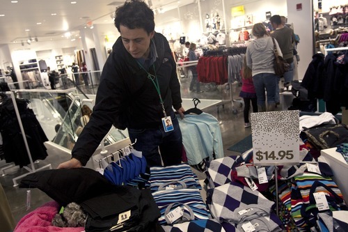 Chris Detrick  |  The Salt Lake Tribune
Salt Lake Tribune reporter  Ben Fulton shops at H&M at Fashion Place Mall.