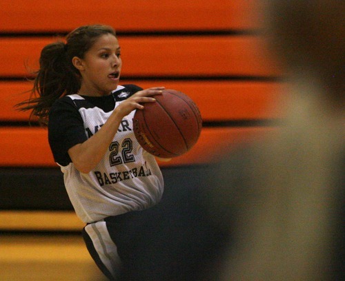 Steve Griffin  |  The Salt Lake Tribune

Murray High School's Cerina Aragon runs  a drill during practice at the Murray school on Monday, November 28, 2011.