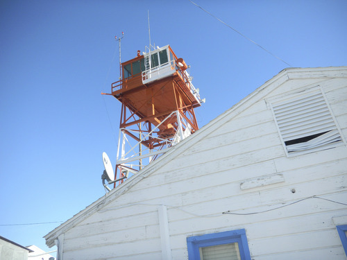 Tom Wharton | The Salt Lake Tribune
The tower at the Historic Wendover Airfield is in the process of
being restored.