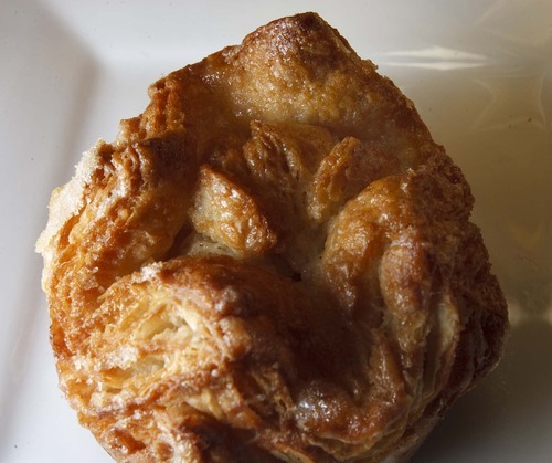 Leah Hogsten | The Salt Lake Tribune  
Les Madelines' Romina Rasmussen is one of the few American bakers to master the French pastry specialty of kounig aman.