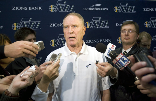 Kim Raff | The Salt Lake Tribune
Jazz General Manager Kevin O'Conner at a press conference at the Jazz practice facility in Salt Lake Cit on Wednesday, Dec. 7, 2011.