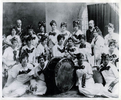 Tribune file photo

The Ladies Mountain Echo Brass Band, Ephraim, Utah, 1915.