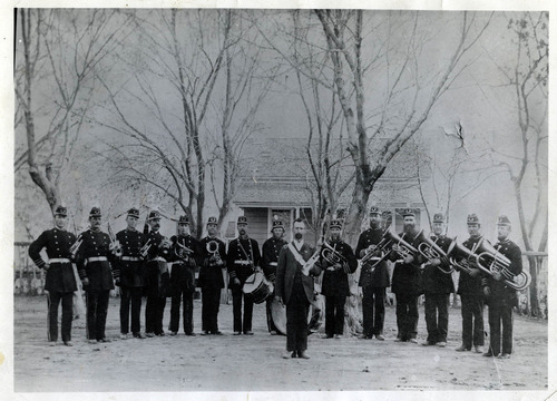 Tribune file photo

This photo of Grantsville's band was shot on Christmas day, 1882.