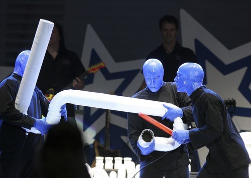 Scott Sommerdorf | Tribune file photo
The Blue Man Group performs Friday, Saturday and Sunday at Kingsbury Hall.