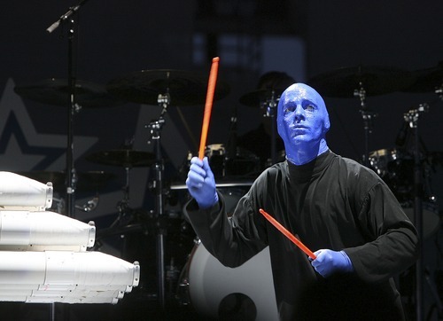 Scott Sommerdorf | Tribune file photo
The Blue Man Group performs Friday, Saturday and Sunday at Kingsbury Hall.