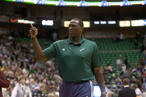 Jeremy Harmon  |  The Salt Lake Tribune

Utah coach Ty Corbin walks off the court after welcoming fans to a scrimmage at EnergySolutions Arena in Salt Lake City, Saturday, Dec. 17, 2011.
