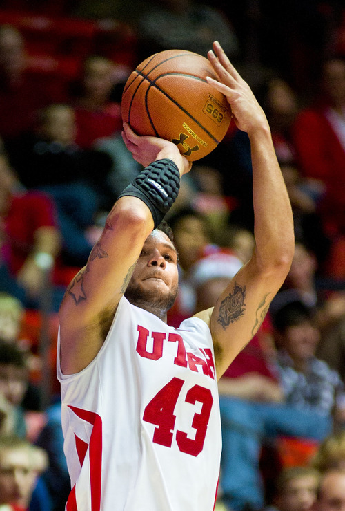 Utah Utes Cedric Martin shoots against the Idaho State Bengals during the first half Friday, Dec. 16, 2011, in Salt Lake City, Utah. (© 2011 Douglas C. Pizac/Special to The Tribune)