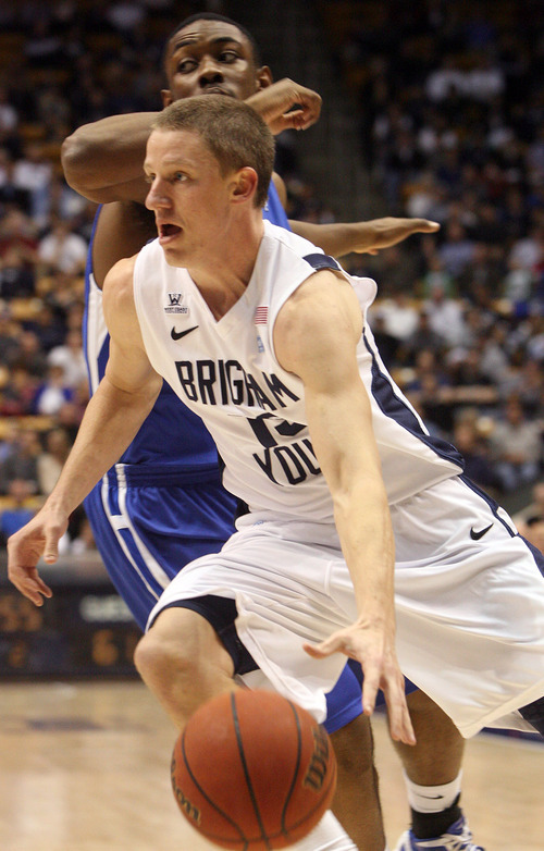 Leah Hogsten | The Salt Lake Tribune  
BYU forward Brock Zylstra (13) had a career high game of 26 points. Brigham Young University Cougars men's basketball team defeated the Buffalo Bulls  93-78 Tuesday, December 20, 2011 at the Marriott Center.