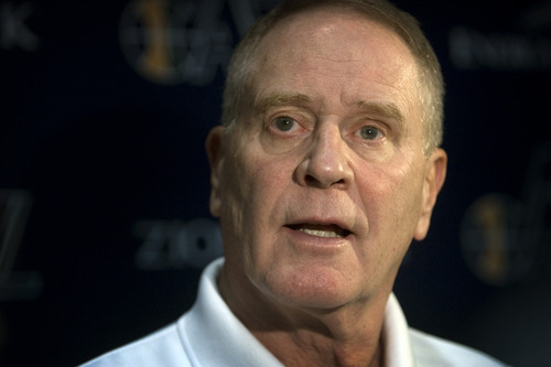 Kim Raff | The Salt Lake Tribune
Jazz General Manager Kevin O'Conner at a press conference at the Jazz practice facility in Salt Lake City, Utah on Wednesday, December 7, 2011.