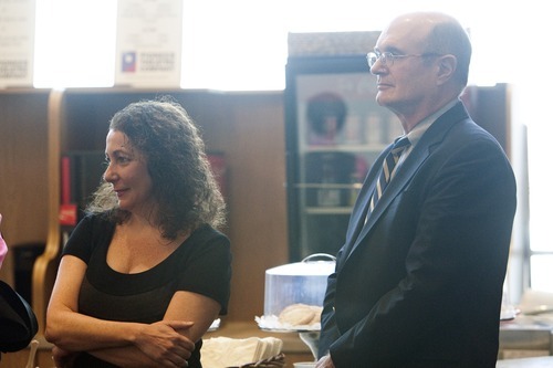 Chris Detrick  |  The Salt Lake Tribune
Karen Azenberg and Charles Morey at the Pioneer Theatre Company on Wednesday morning. Azenberg, a New York-based director and choreographer, will become just the fourth artistic director in PTC's 50-year history. She will assume duties next July from Charles Morey, who will have held the post for 28 years when he retires in June 2012.