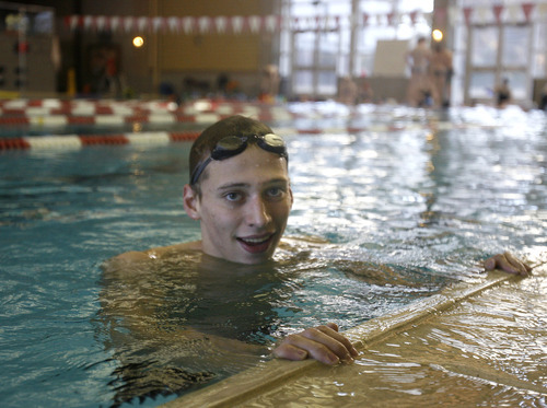 Al Hartmann  |  The Salt Lake Tribune
Murray High School swim team is having one of its best seasons.  Freestyler  Chris Reuben is a standout swimmer on the team.