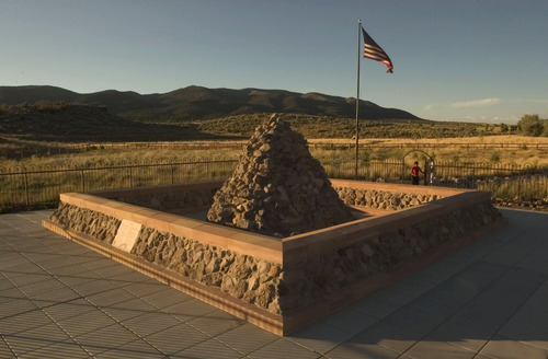 Tribune file photo
The monument near the site of the 1857 Mountain Meadows Massacre. American Indian spiritual leaders held a weeklong healing ceremony at the site of the massacre.