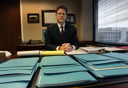 Steve Griffin  |  The Salt Lake Tribune
After 10 years working on class-action lawsuits and high-profile cases at Chicago-based Sidley Austin law firm, David Barlow, a native Utahn and graduate of BYU, has been appointed the U.S. attorney for Utah.