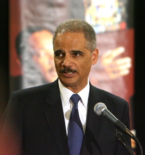 Steve Griffin  |  The Salt Lake Tribune



U.S. Attorney General Eric Holder delivers the keynote speech during the Matin Luther King Human Rights Foundation luncheon at the Sheraton Hotel in Salt Lake City, Utah  Friday, January 13, 2012.
