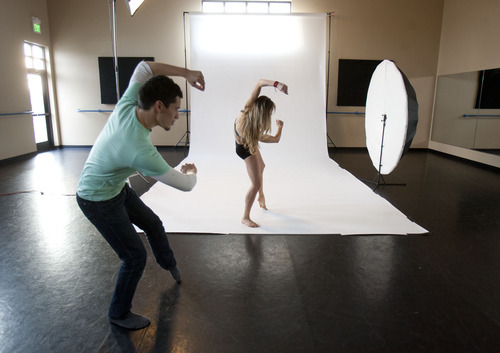 Trent Nelson  |  The Salt Lake Tribune
Chris Peddecord is a dancer who also specializes in photographing dancers. Peddecord photographed Liz Martineau and other performers from Odyssey Dance Theatre at The Point Performing Arts Academy in Highland on Friday, Dec. 16, 2011.