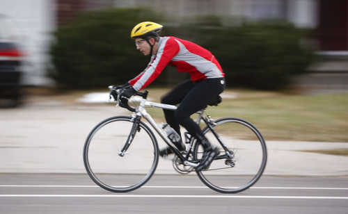 Trent Nelson  |  The Salt Lake Tribune
Salt Lake City is counting the number of bicyclists on the streets and found a 27 percent increase from 2010 to 2011. The location with the most bicycle traffic is the intersection of Sunnyside and Arapeen in Salt Lake City.