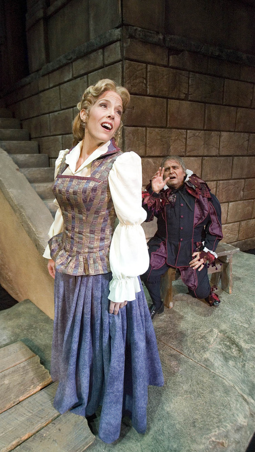 Paul Fraughton | The Salt Lake Tribune
Guido LeBron as Rigoletto and Celena Shafer as Gilda in the Utah Opera production of Verdi's 