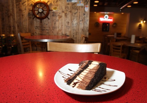 Rick Egan  | The Salt Lake Tribune 
The Happy Ending chocolate cake at Bucket O' Crawfish in West Valley City.