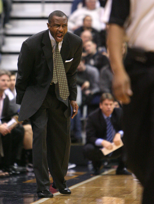 Steve Griffin  |  The Salt Lake Tribune


Toronto head coach Dwane Casey yells encouragement to his team during first half action in the Jazz versus Raptors game at EnergySolutions Arena in Salt Lake City, Utah  Wednesday, January 25, 2012.