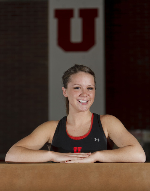 Trent Nelson  |  The Salt Lake Tribune
Utah gymnast Stephanie McAllister on Tuesday, Jan. 24, 2012, in Salt Lake City.