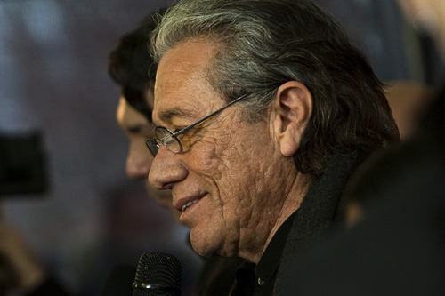 Chris Detrick  |  The Salt Lake Tribune
 Edward James Olmos poses for pictures before the premiere of 