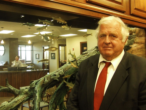 Brandon Loomis  |  The Salt Lake Tribune
Washington County Water Conservancy District General Manager Ron Thompson's St. George office includes a tank full of endangered fish from the Virgin River, his jurisdiction's major local water supply. Thompson is the chief proponent of a pipeline from Lake Powell to serve future growth in southwest Utah.