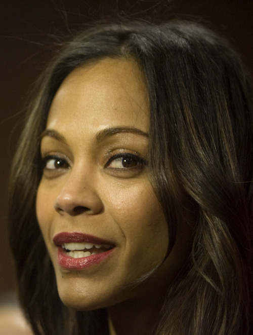 Kim Raff |The Salt Lake Tribune
Actress Zoe Saldana gives an interview on the red carpet before the premiere of 