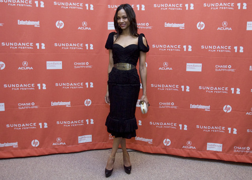 Kim Raff  |  The Salt Lake Tribune
Actress Zoe Saldana is photographed on the red carpet before the premiere of 