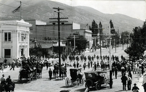 Tribune file photo

This photo shows the homecoming parade for Company F of the Utah National Guard in Manti, Utah, on August 12, 1912.