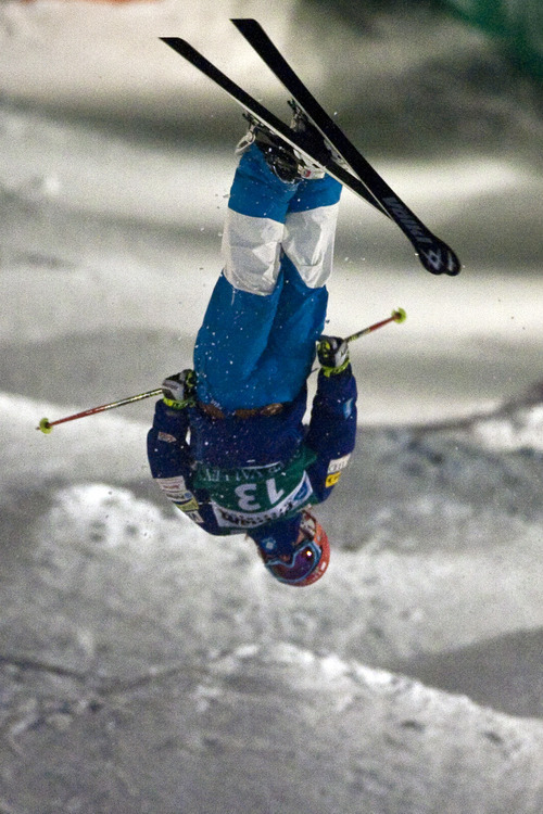 Chris Detrick  |  The Salt Lake Tribune
Heidi Kloser competes during the VISA Freestyle International World Cup Mogul Finals at Deer Valley Thursday February 2, 2012. Kloser finished in fourth place.