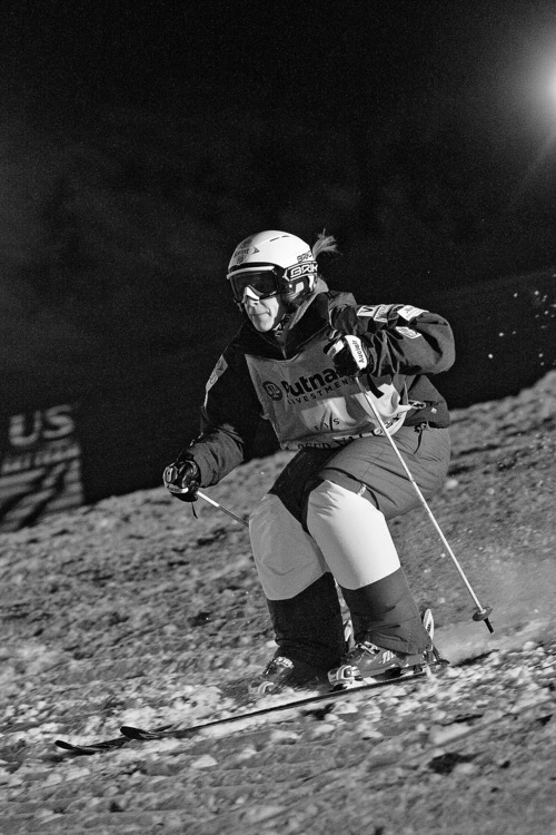 Chris Detrick  |  The Salt Lake Tribune
Hannah Kearney competes during the VISA Freestyle International World Cup Mogul Finals at Deer Valley Thursday February 2, 2012. Kearney finished in first place.