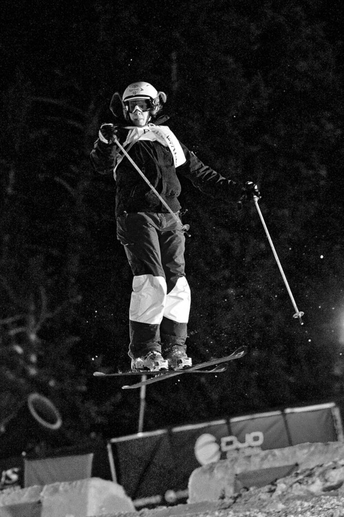 Chris Detrick  |  The Salt Lake Tribune
Hannah Kearney competes during the VISA Freestyle International World Cup Mogul Finals at Deer Valley Thursday February 2, 2012. Kearney finished in first place.