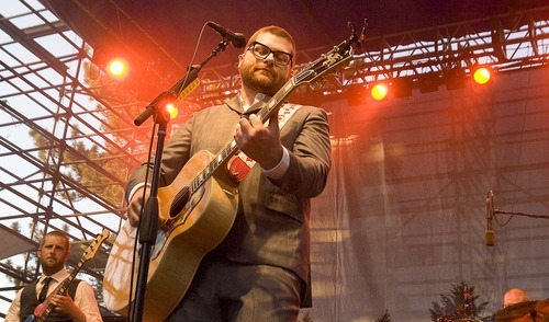 Paul Fraughton  |  The Salt Lake Tribune
Colin Meloy, the lead singer for The Decemberists, performs at the Twilight Concert Series at Pioneer Park in Salt Lake City on Thursday,  July 21, 2011.