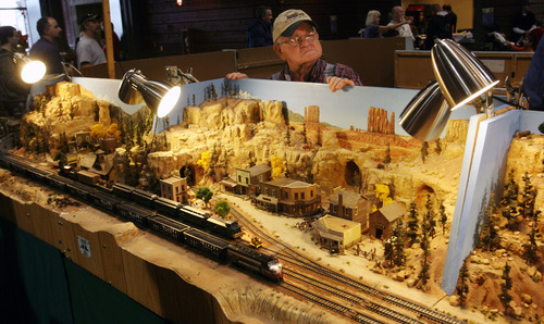 Steve Griffin  |  Tribune file photo
Hyrum King of the Hostler Model Railroad Club watches the trains at a model railroad show in this file photo. The World's Greatest Hobby on Tour model railroad show runs Saturday and Sunday at South Towne Expo Center in Sandy.