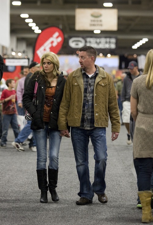 Hundreds of people walked through over one hundred booths on the final day of the Western Hunting and Conservation Expo on Sunday, February 12, 2012 at the Salt Palace in Salt Lake City.
ASHLEY FRANSCELL/Special to The Salt Lake Tribune