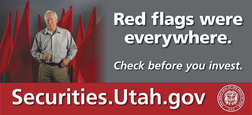 The Utah Division of Securities has launched a new public education campaign warning people to use caution in investing and to check with the division beforehand. 
Courtesy photo from the Division of Securities