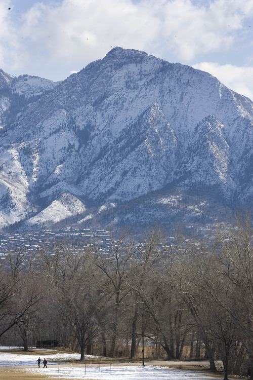 Paul Fraughton | The Salt Lake Tribune
Sugar House Park provides panoramic views of Mount Olympus for people strolling through.