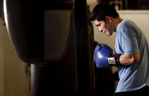 Trent Nelson  |  The Salt Lake Tribune
Danny Galloway is a 16-year-old boxer who is the best, among all ages, in the state. Galloway was photographed working out at Fight For Your Life, a boxing and fitness gym Thursday, February 23, 2012 in Salt Lake City, Utah.