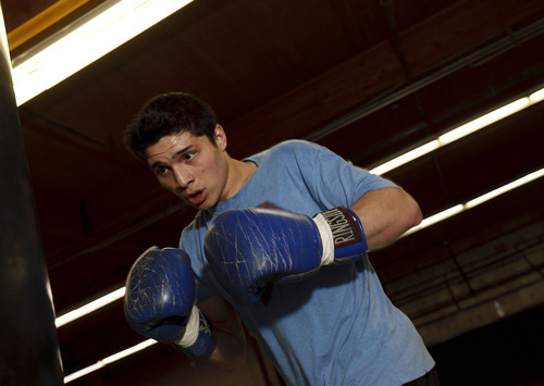 Trent Nelson  |  The Salt Lake Tribune
Danny Galloway is a 16-year-old boxer who is the best, among all ages, in the state. Galloway was photographed working out at Fight For Your Life, a boxing and fitness gym Thursday, February 23, 2012 in Salt Lake City, Utah.