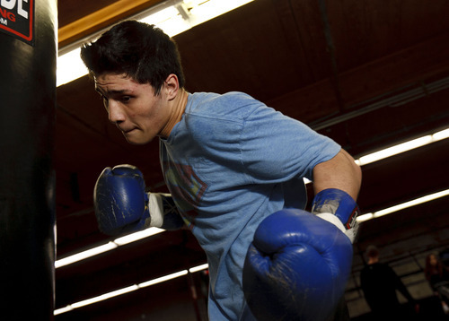 Trent Nelson  |  The Salt Lake Tribune
Danny Galloway is a 16-year-old boxer who is the best, among all ages, in the state. Galloway was photographed working out at Fight For Your Life, a boxing and fitness gym Thursday, February 23, 2012 in Salt Lake City, Utah.